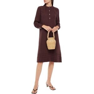 Antik Batik Agar Pintucked Cotton-Twill Dress
